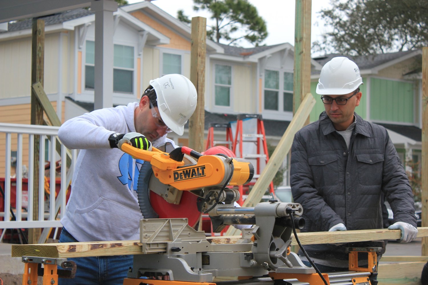 A team of 24 top executives in Jacksonville took part in Beaches Habitat’s third annual CEO Build event on Jan. 28. They helped to build four homes.